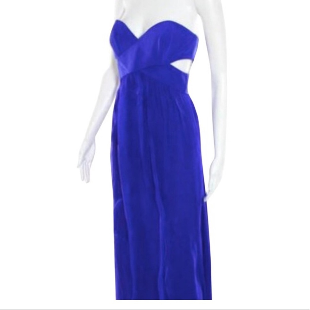 Jay Godfrey black tie dress blue/ purple